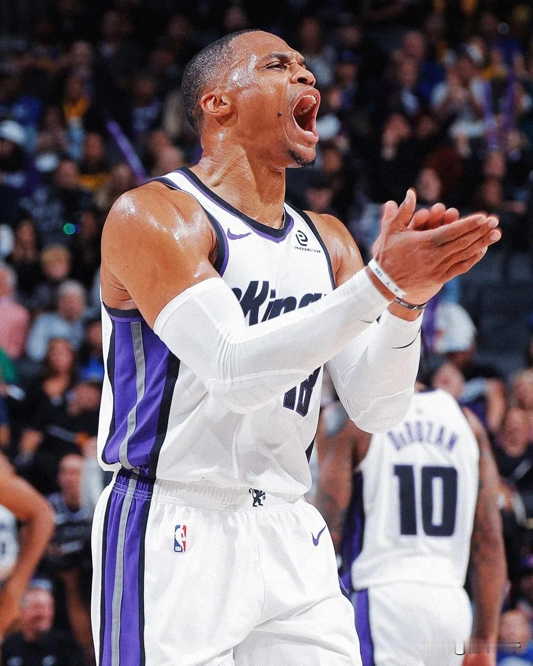 专门打爆老东家，威少时隔7年再次飙进6记三分射穿奇才!在今天国王与奇才的NB