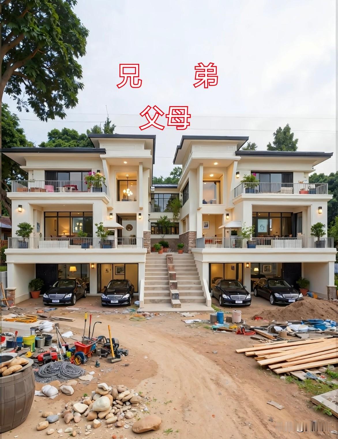 兄弟在两边，父母在中间，这种设计给几分？