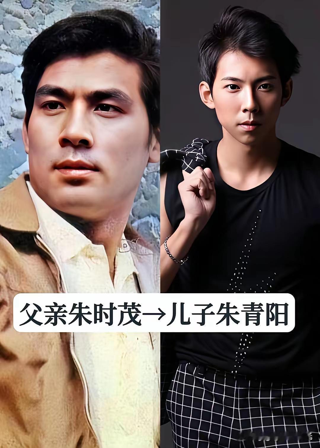我们常常会感慨基因的神奇，翻看娱乐圈男艺人与父亲的合照，总能从眉眼之间找到一脉相
