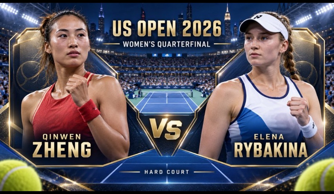 美网2026美国网球公开赛WTA女子四分之一决赛：郑钦文vs埃琳娜·莱