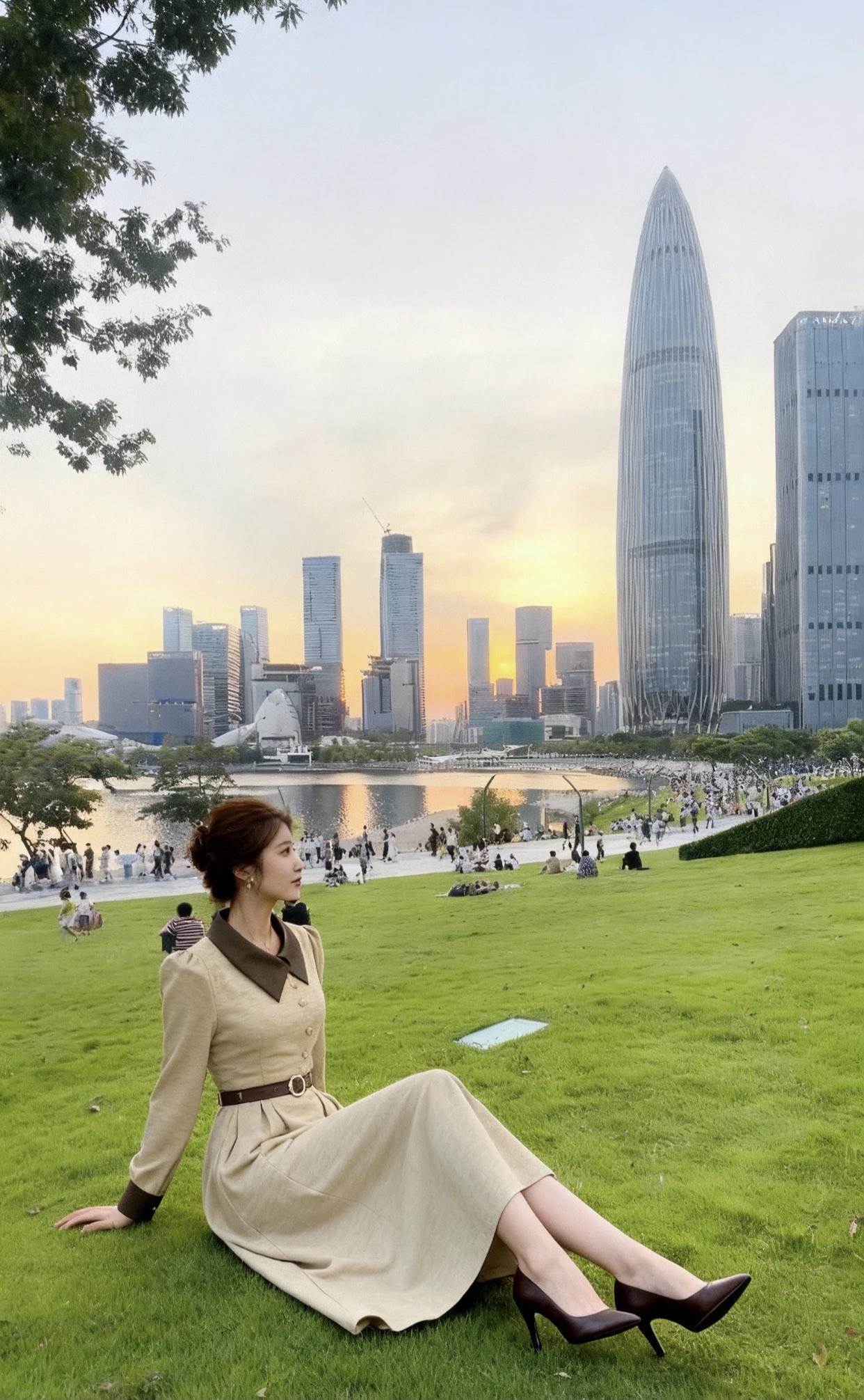 女人如何穿出含蓄的性感?都市绿洲，优雅时光，静享城市与自然的和谐。