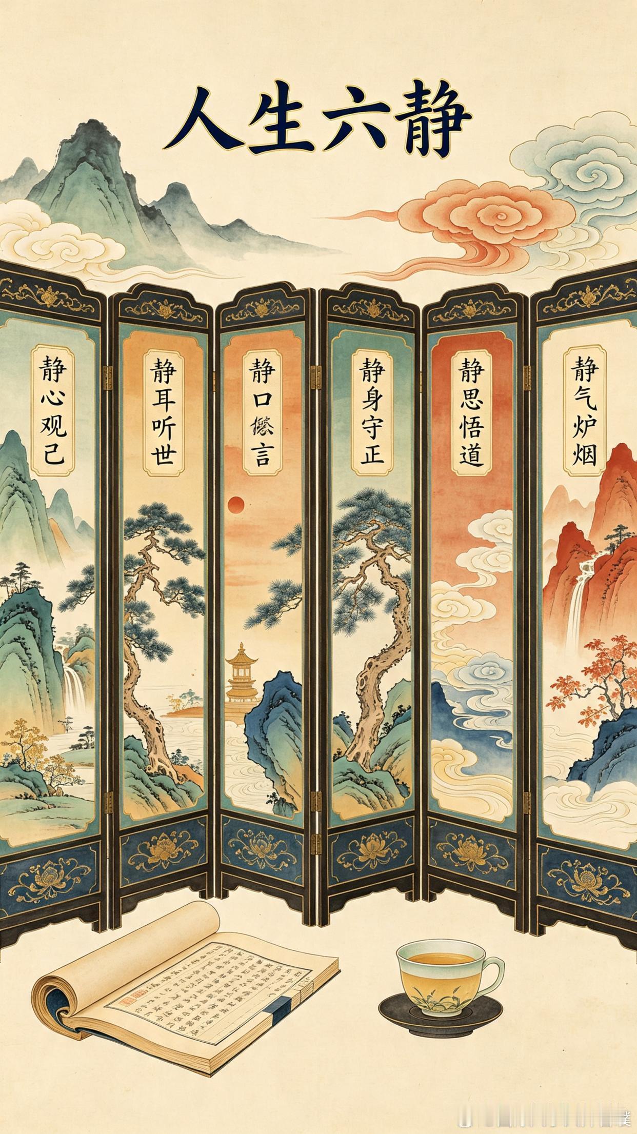千古奇文《人生六静》：42字道尽处世之道，内心沉静，才是人生顶配￼世间所有从容通