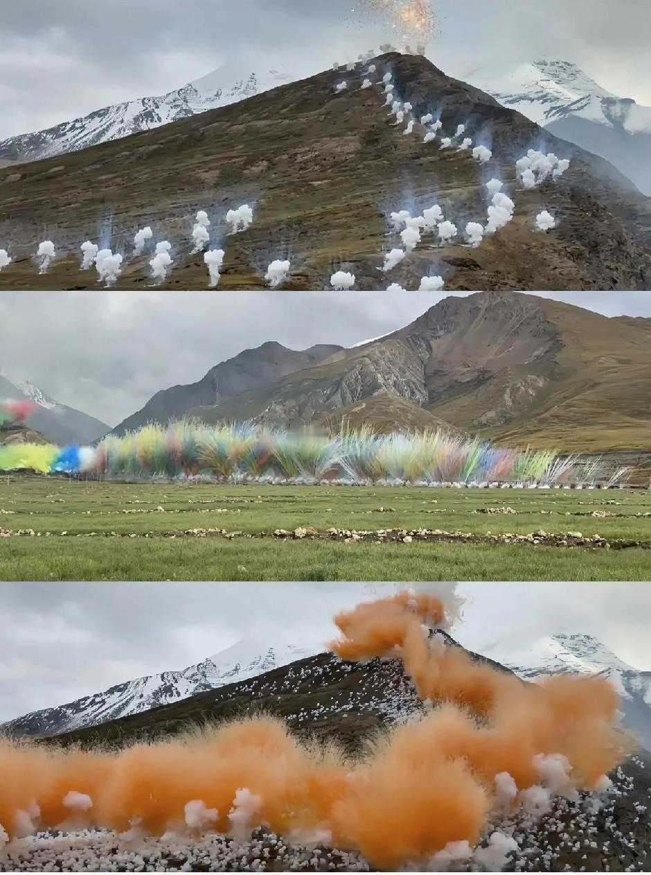 走进西藏烟花秀，究竟是谁在背后出谋划策蔡国强在西藏喜马拉雅山脉一侧举办