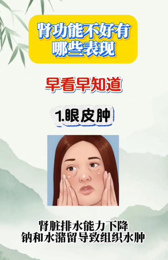 肾脏是人体重要代谢器官，肾功能出现损伤时，身体会释放一些预警信号。