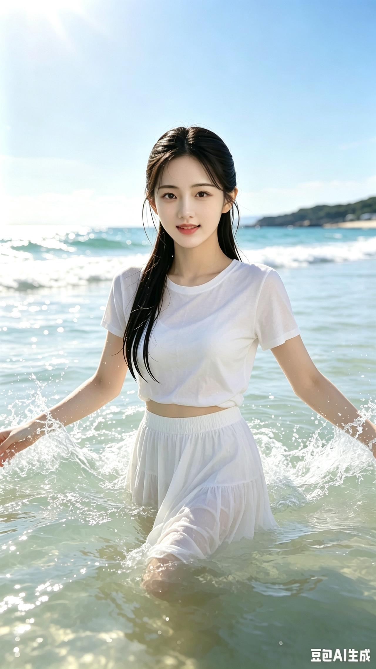 分享绝美的美女照海边美女照