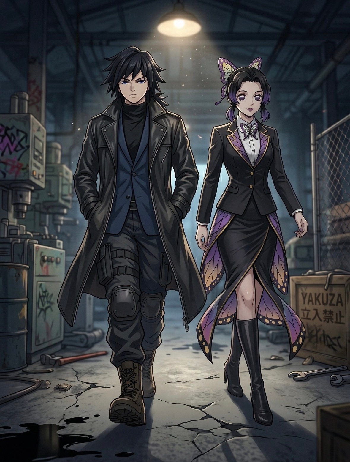 鬼灭黑帮风格，这里有你只看的CP吗？？动漫点评团海外动漫名场面鬼灭之刃