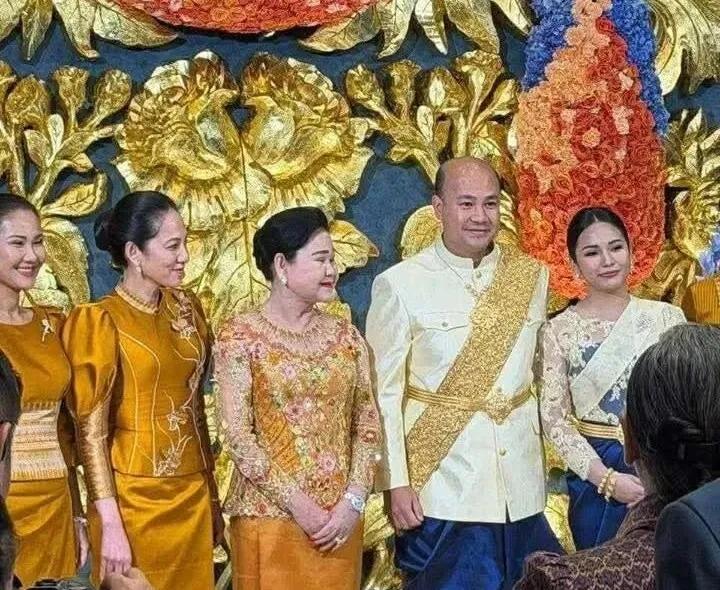 洪森的三儿子洪玛尼43岁又结婚了，二婚，风光举行婚礼。洪森怎么会允许儿子破坏家