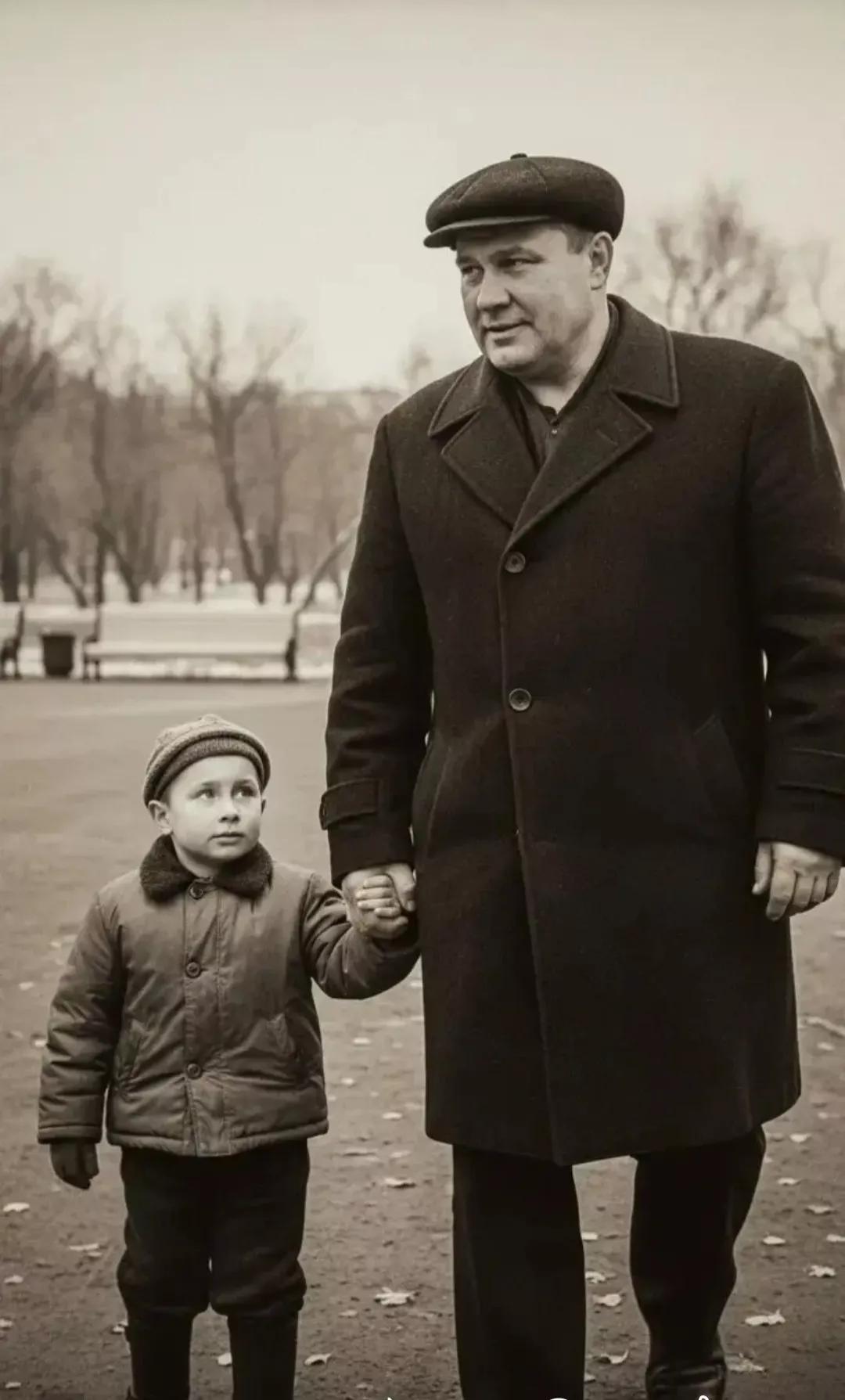 普京是典型的苏联工人阶级家庭的孩子，但是从他五岁时和养父的合影来看，那时苏联工人