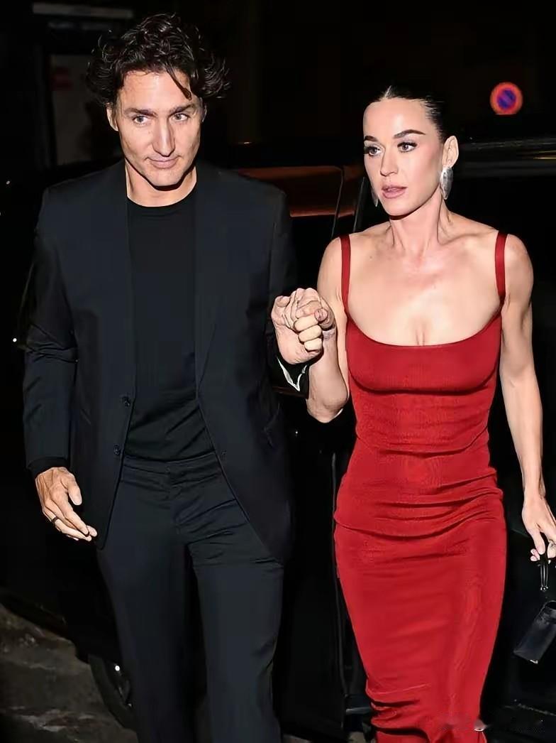 加拿大前总理特鲁多和著名女歌星凯蒂•佩里(水果姐)公开秀恩爱。两人虽然相差12岁