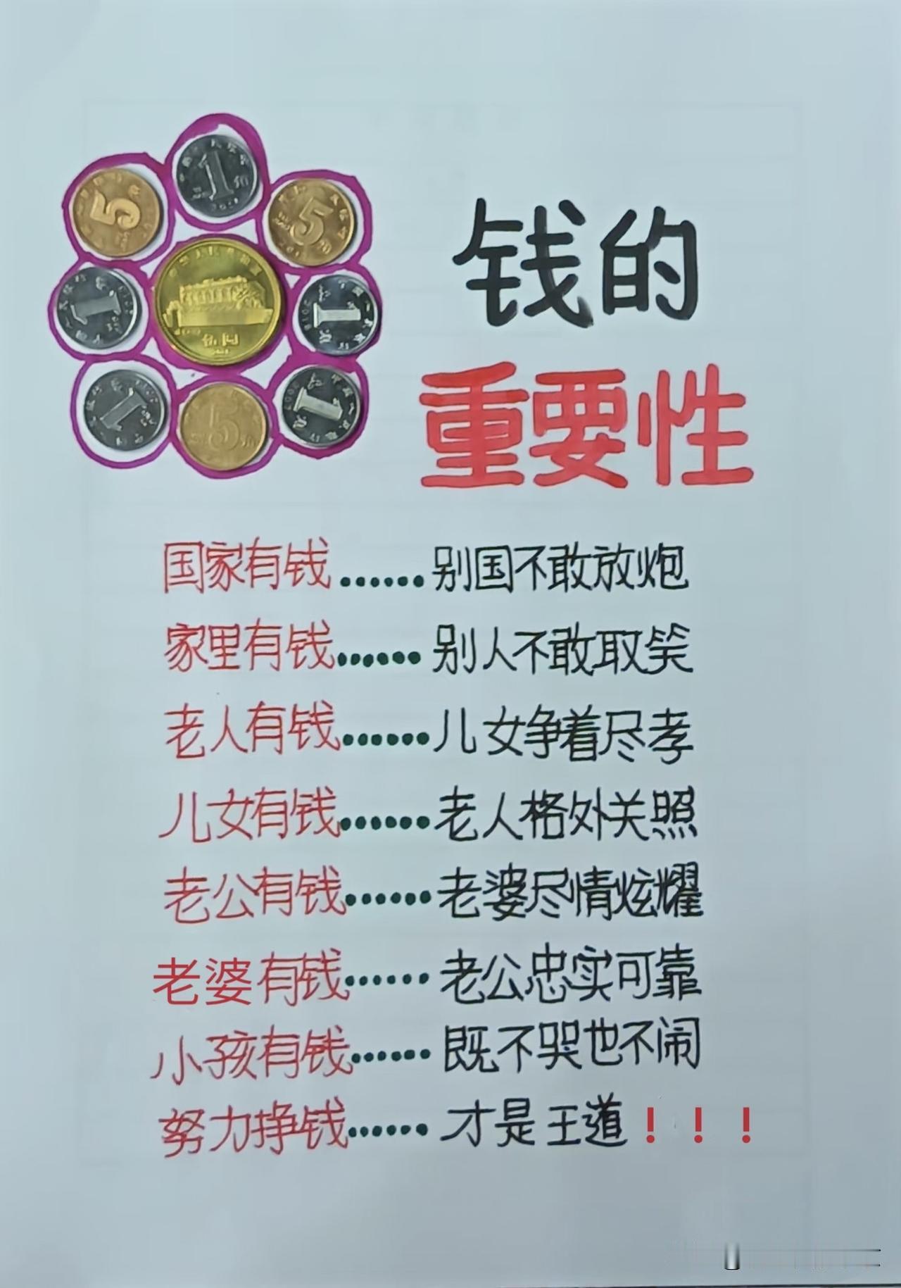 钱的重要性曾有句话说得好:“钱不是万能的，但没有钱却是万万不能的”，