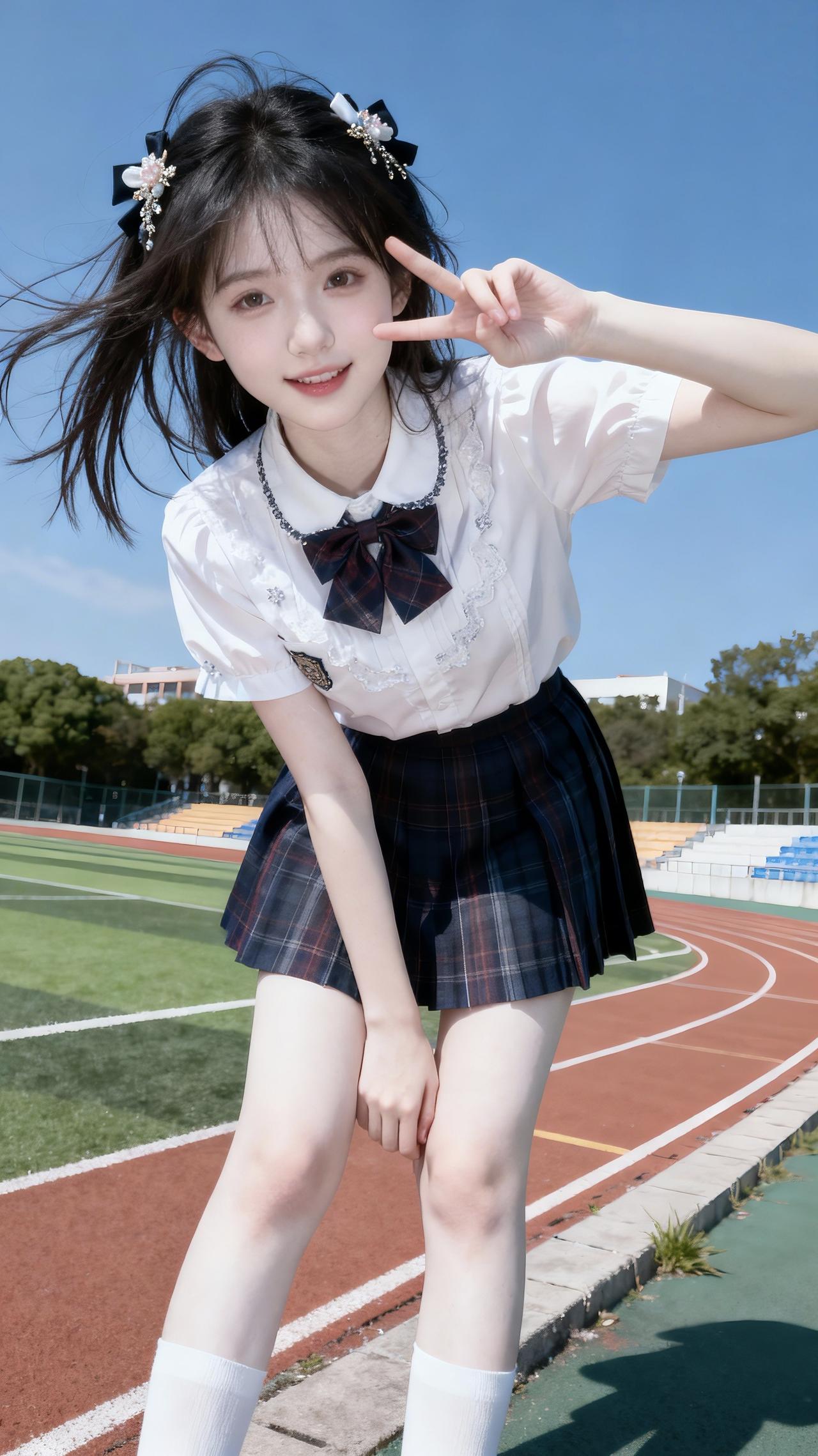 甜系女孩清纯甜美甜美女孩校园风jk制服女孩