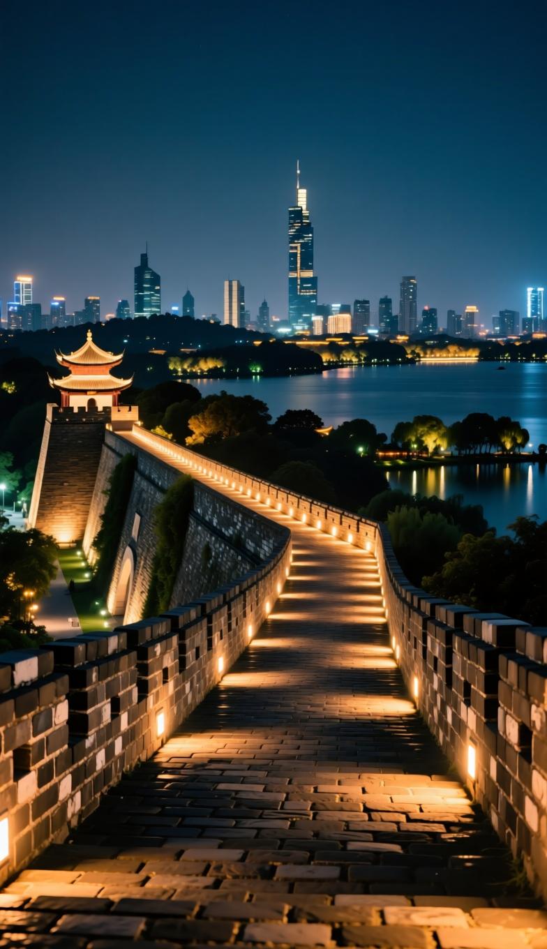 夜游南京台城城墙，灯火相伴尽赏金陵古城夜色