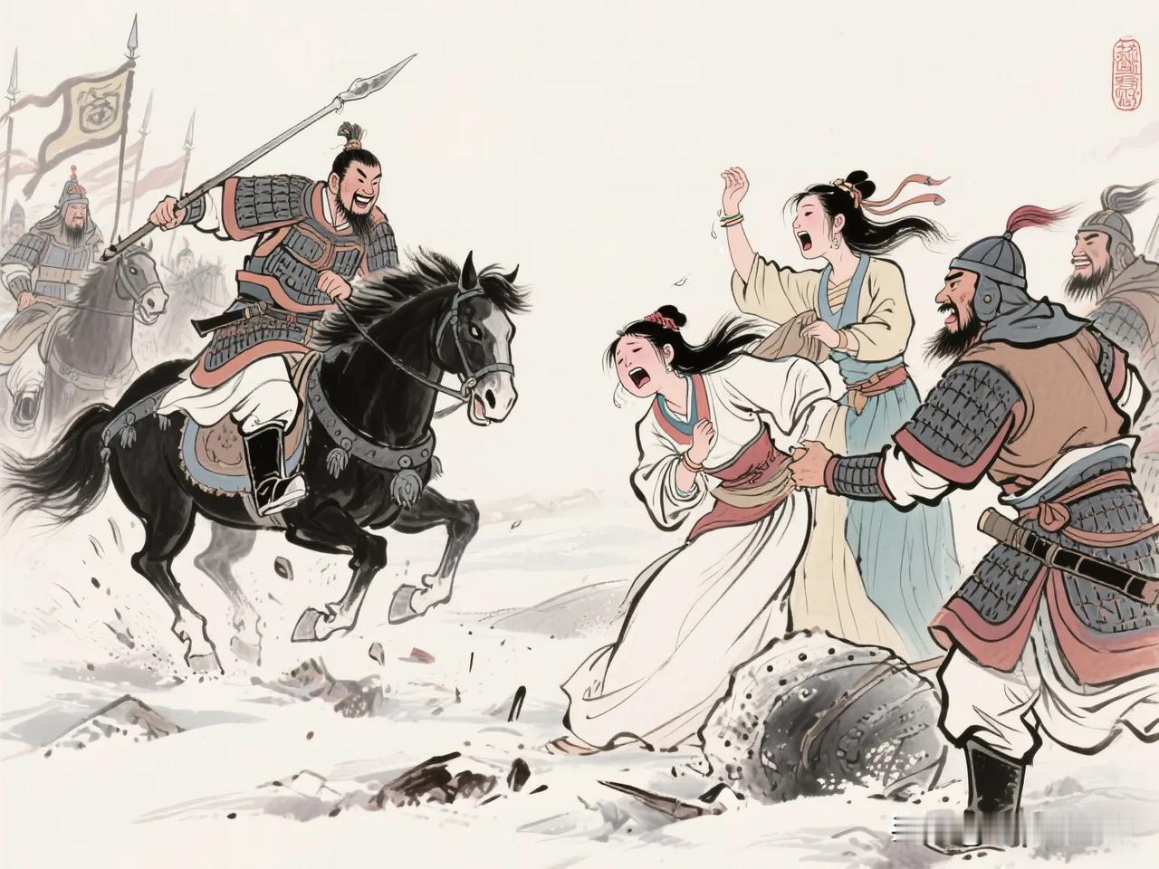 永兴元年冬，幽州刺史王浚引鲜卑段部铁骑南下，助讨邺城司马颖。鲜卑兵如入无人之境，