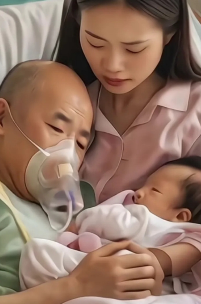 泪目，丈夫患癌晚期，妻子为了不让丈夫带着遗憾离世，提前剖腹产把孩子生产出来，当抱