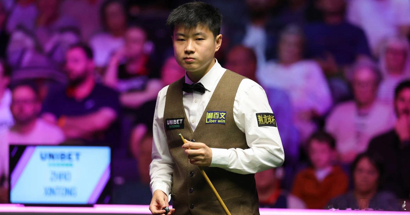 2026斯诺克英国公开赛🎱赵心童在1/8决赛中以4：2击败马克·乔伊斯，全场