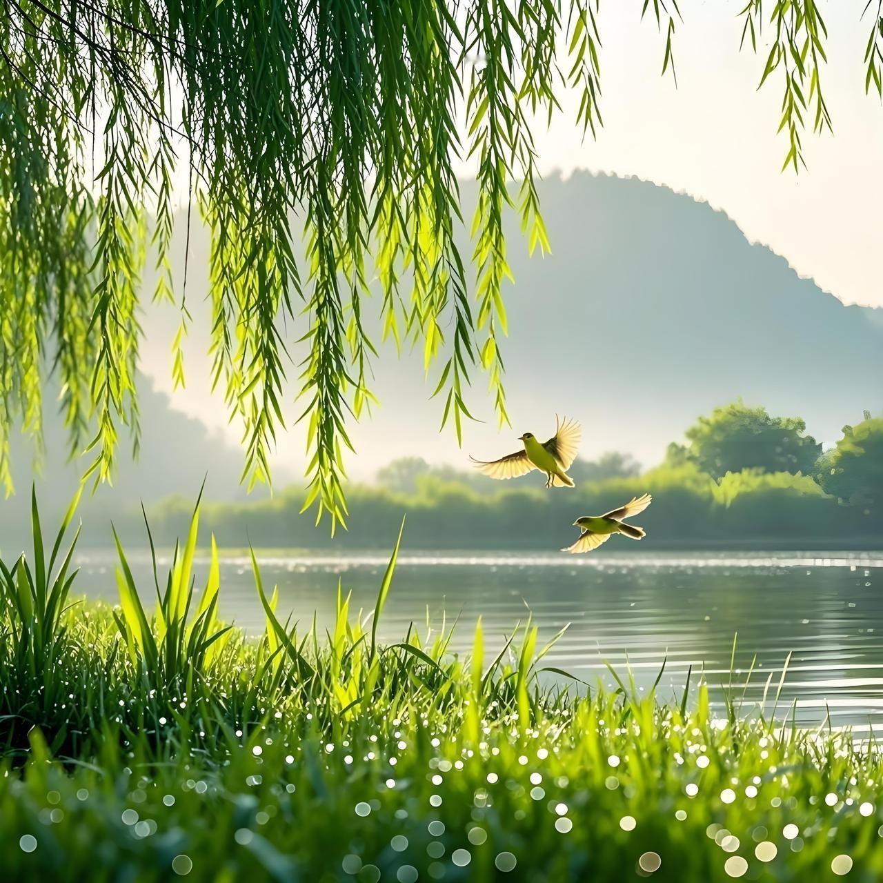 上联：春光滟滟景色好；（图片来自网络）