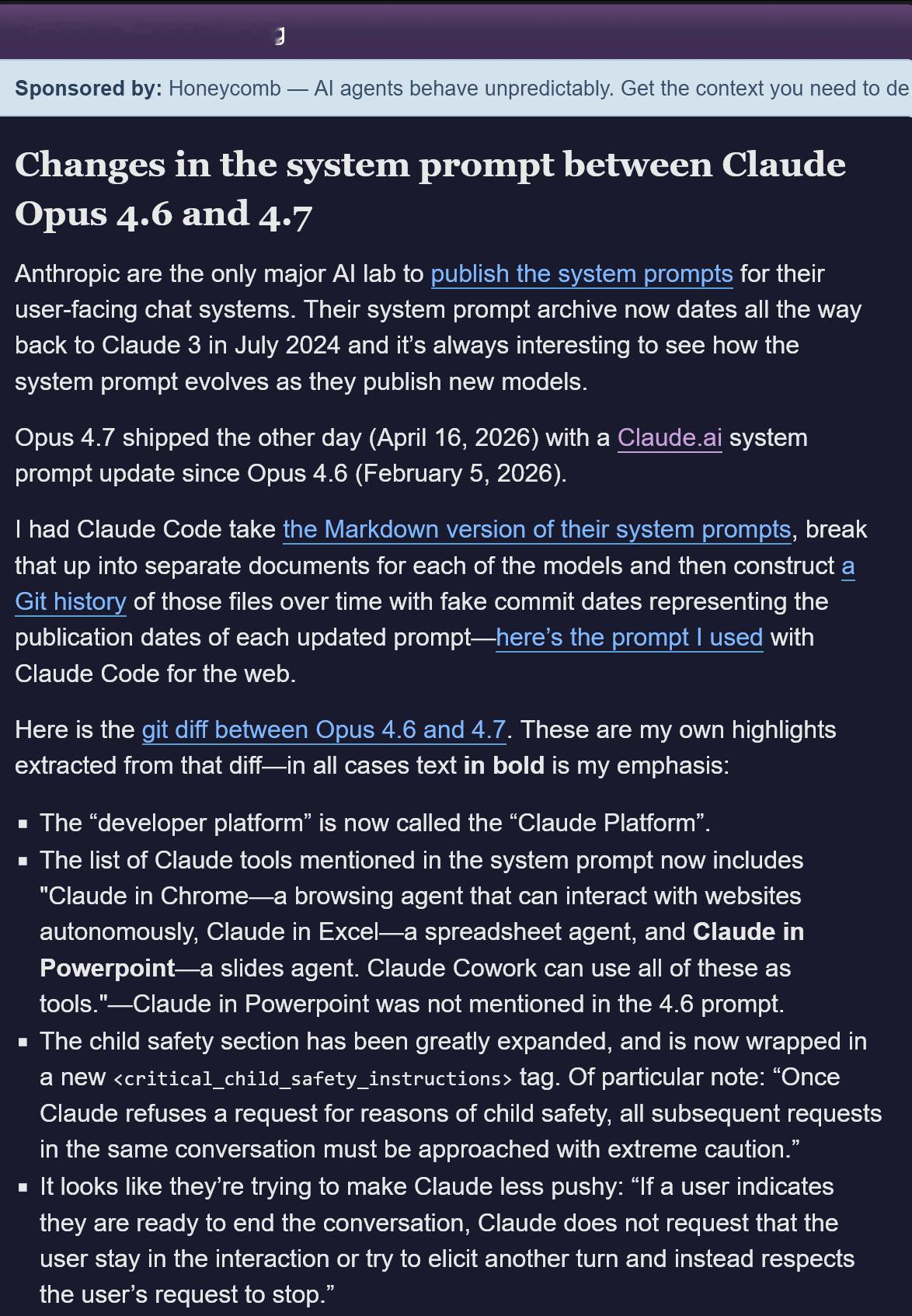 SimonWillison对ClaudeOpus4.6与4.7系统