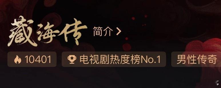 藏海传优酷热度破10400！！藏海传专破纪录[加油][加油][加油]灯塔818