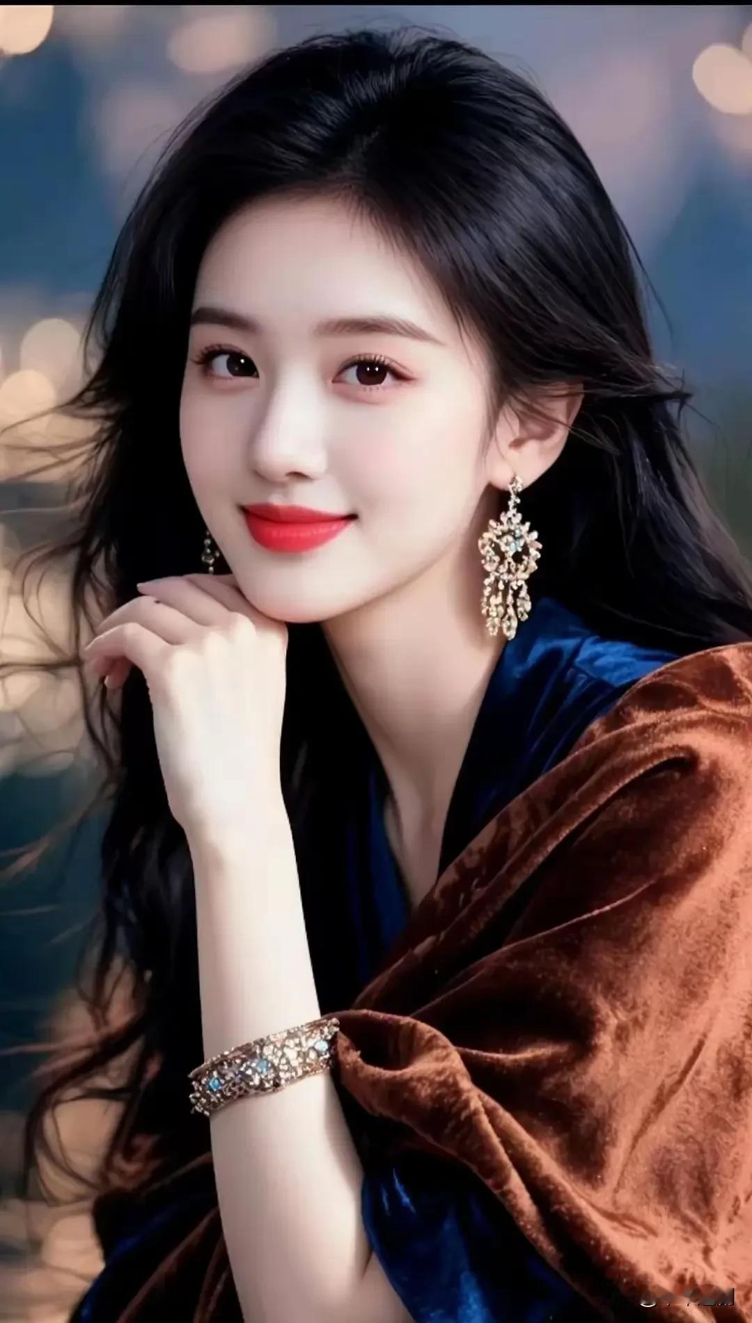 丝绒的质感揉进复古韵味，红唇与金饰碰撞出惊艳，长发轻扬皆是氛围感。东方气质美人