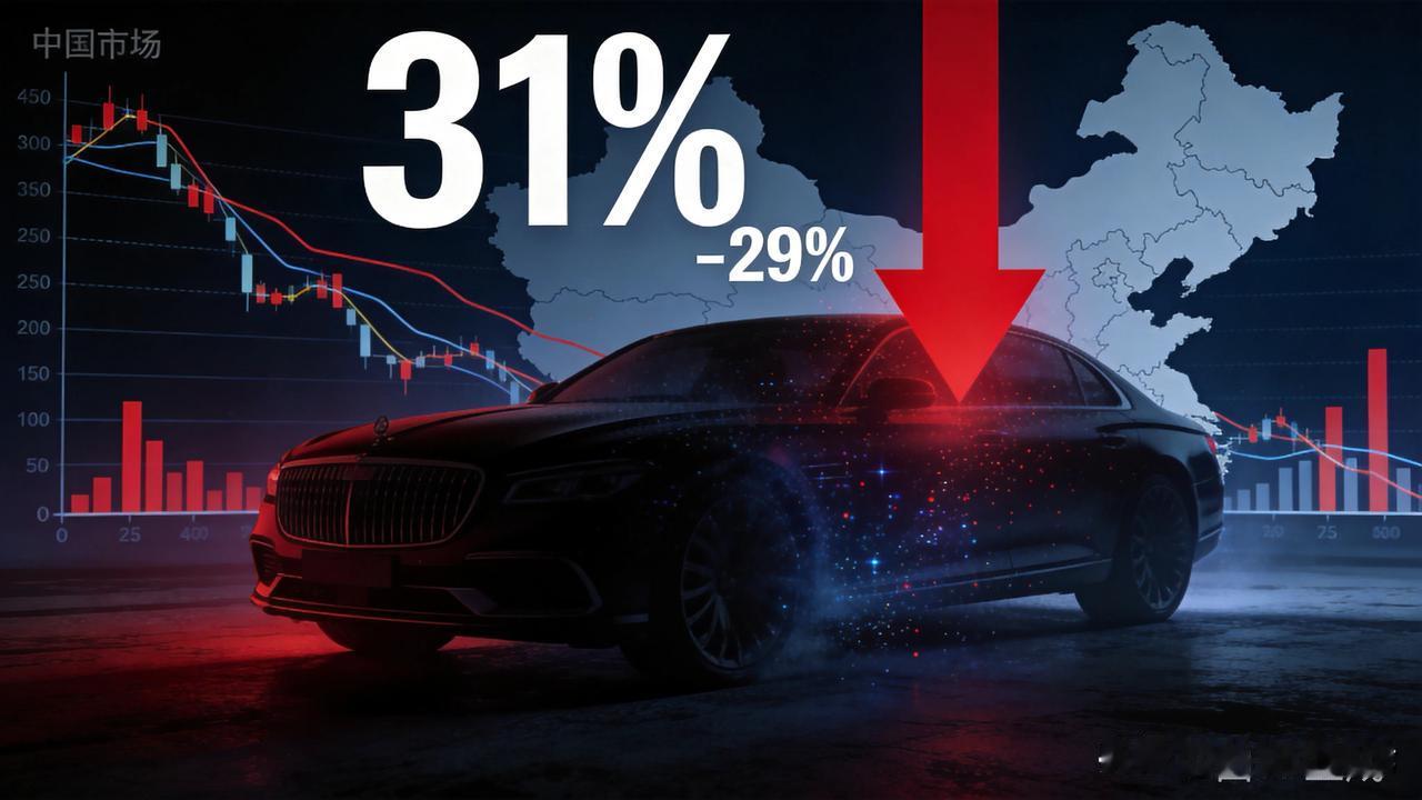 奔驰中国销量暴跌31%，一个时代真的过去了奔驰在中国卖不动了，不是一时困难，