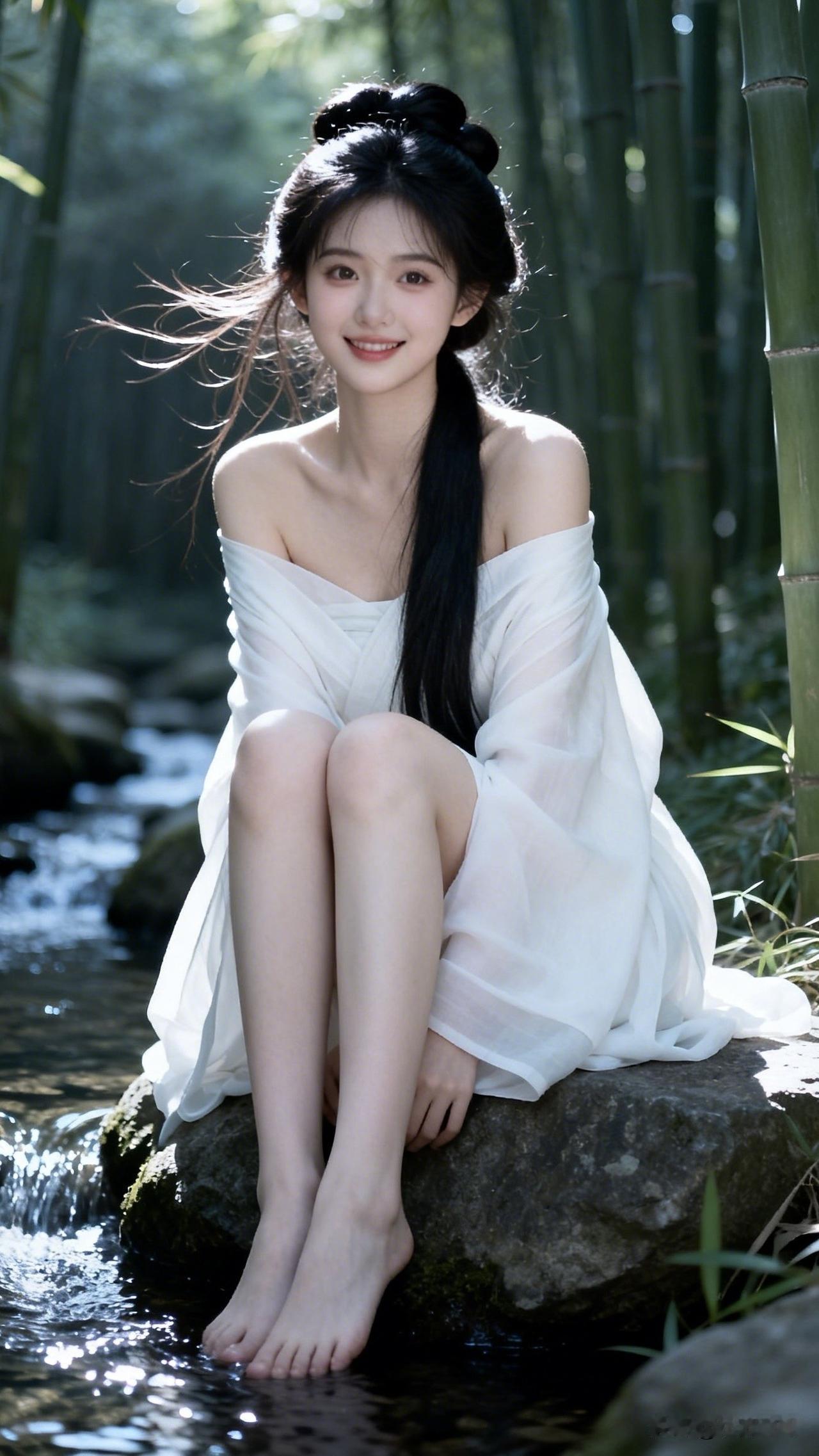 ：此情此景，又想起李白的一句话：“云想衣裳花想容，春风拂槛露华浓～”[比心]