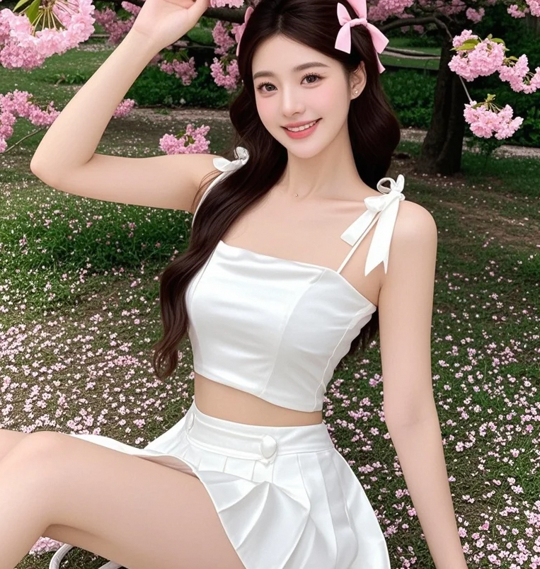 樱花树下'钓系美人'出没！这波操作是犯规还是福利？