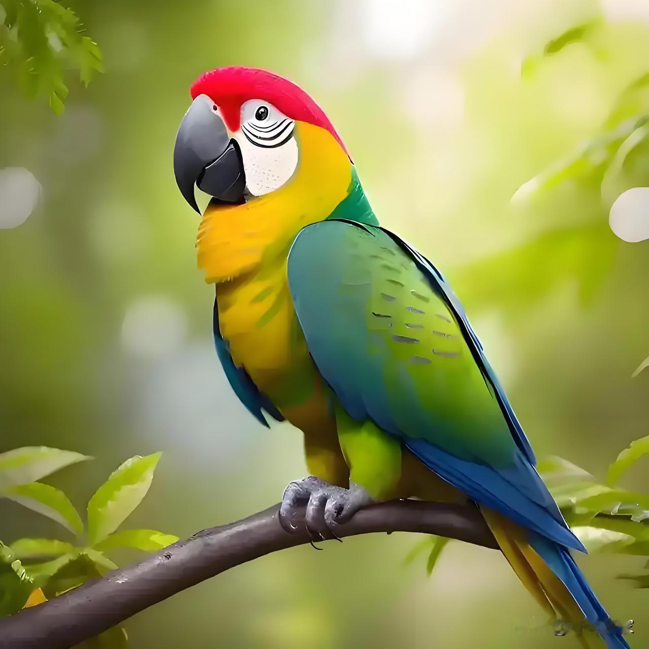 某宠物店中，养一鹦鹉，能仿效人言。一日，某夫妇入店，鹦鹉忽昂首向男子道：“嗨，伙