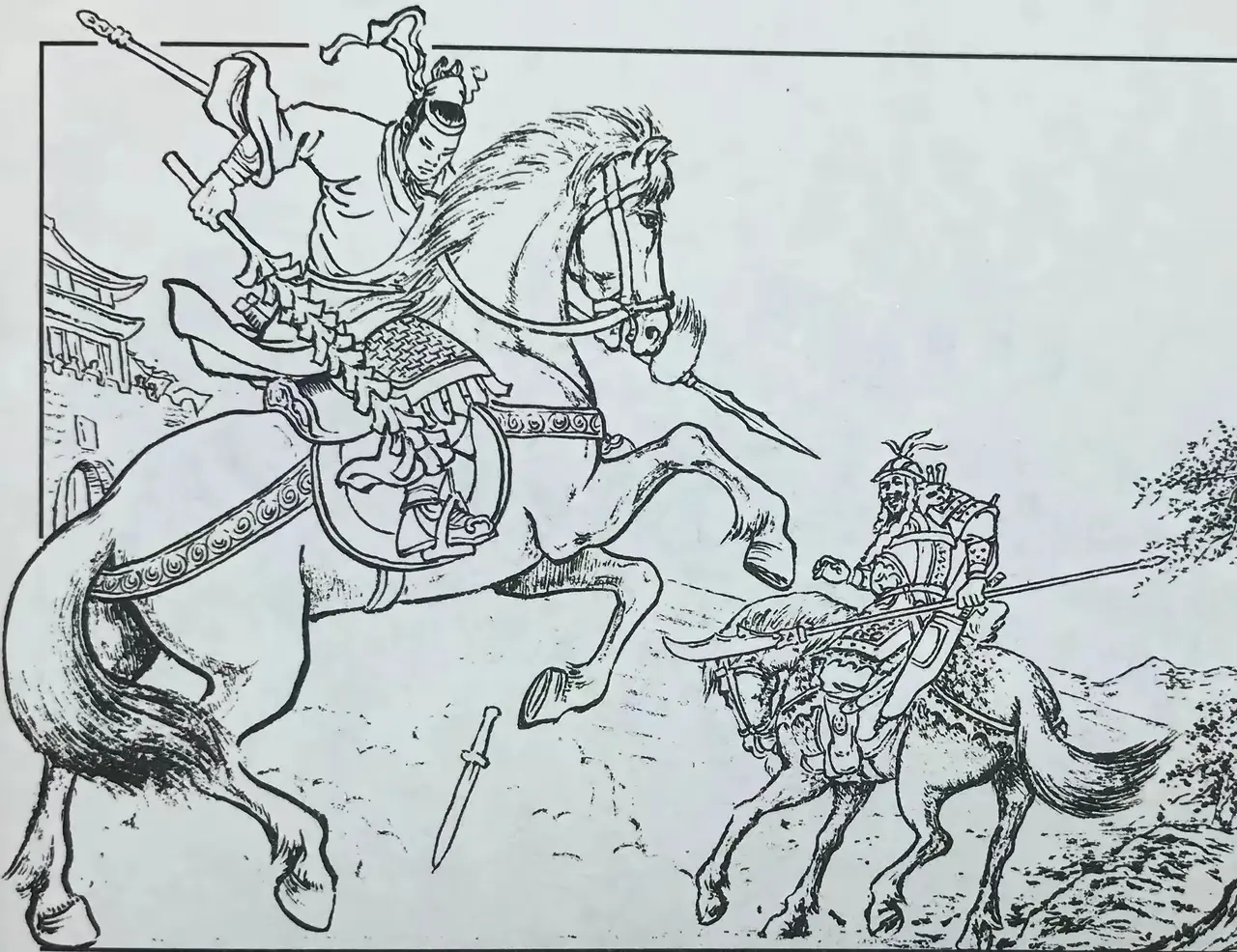 盖苏文对着小将军“啪啪”打出两把飞刀。小将军吃了一惊，他下意识去拽背上...