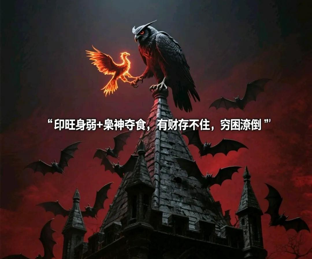 印旺身弱不存财+枭神夺食实例说明戊子戊午庚午壬午上节课文章里面讲了枭