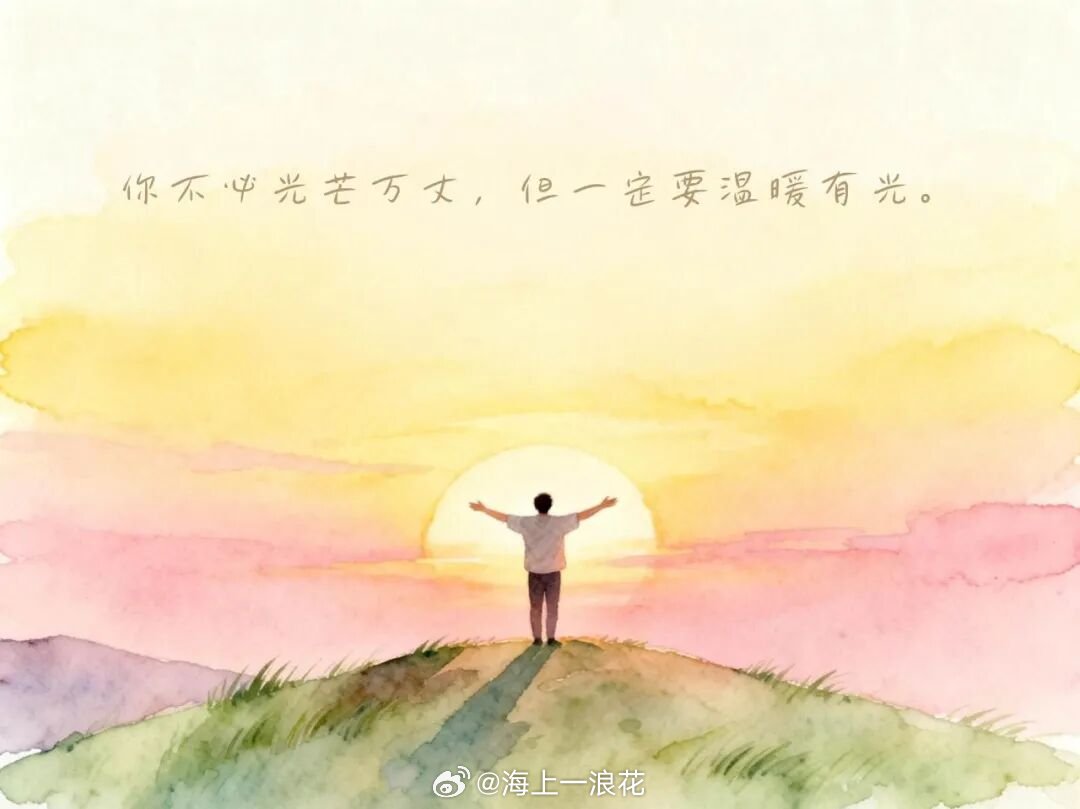 不必讨好世界，不必敷衍自己，大大方方地发光，踏踏实实地前行，相信时光不会辜负每一