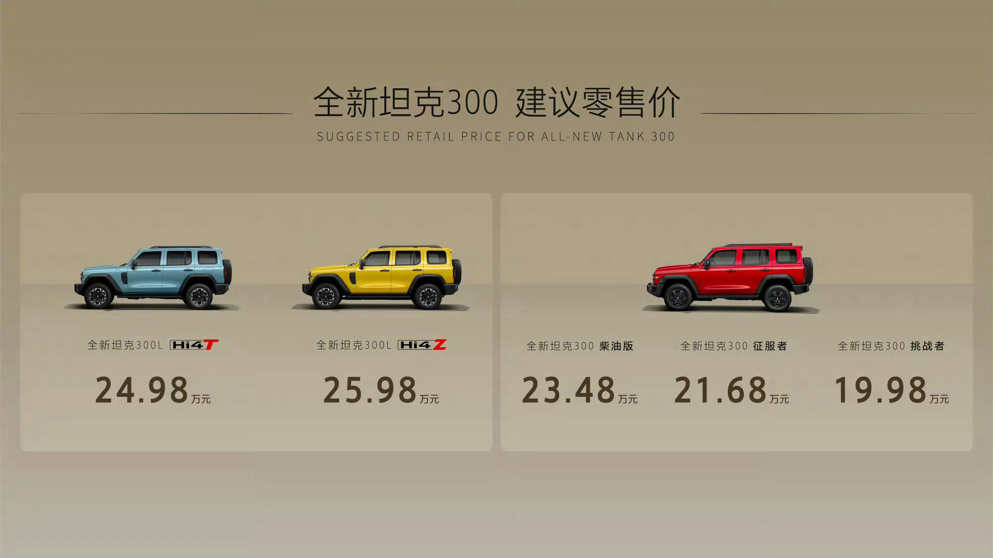 全新坦克300上市，还得是HI4Z，前后双电机可解耦，零百加速4.3秒。251