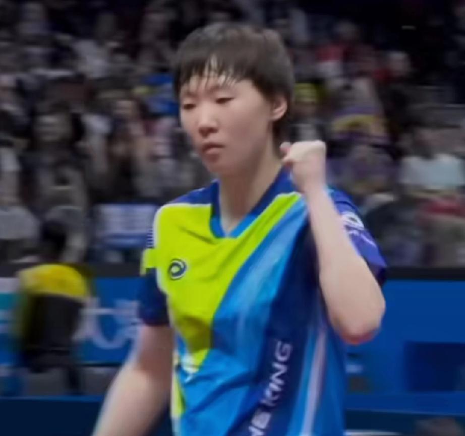 一看到王曼昱赛场上这种坚毅眼神，就知道这次的冠军妥了！全运会女单决赛现场王曼昱的