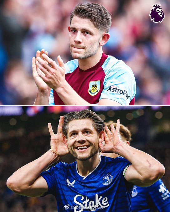 【英超铁卫手刃旧主开心庆祝】埃弗顿2比0伯恩利，33岁本土中卫塔科夫斯基，强力角