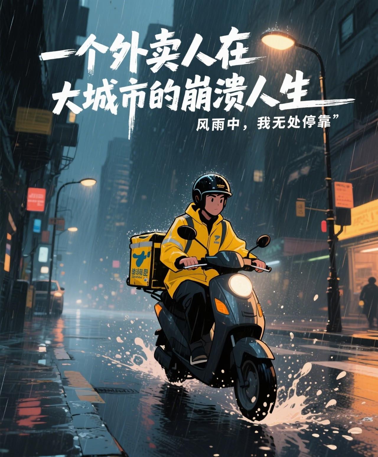 外卖骑手配送超时，你会给他差评吗永远不会给差评！晚几分钟又如何我亲