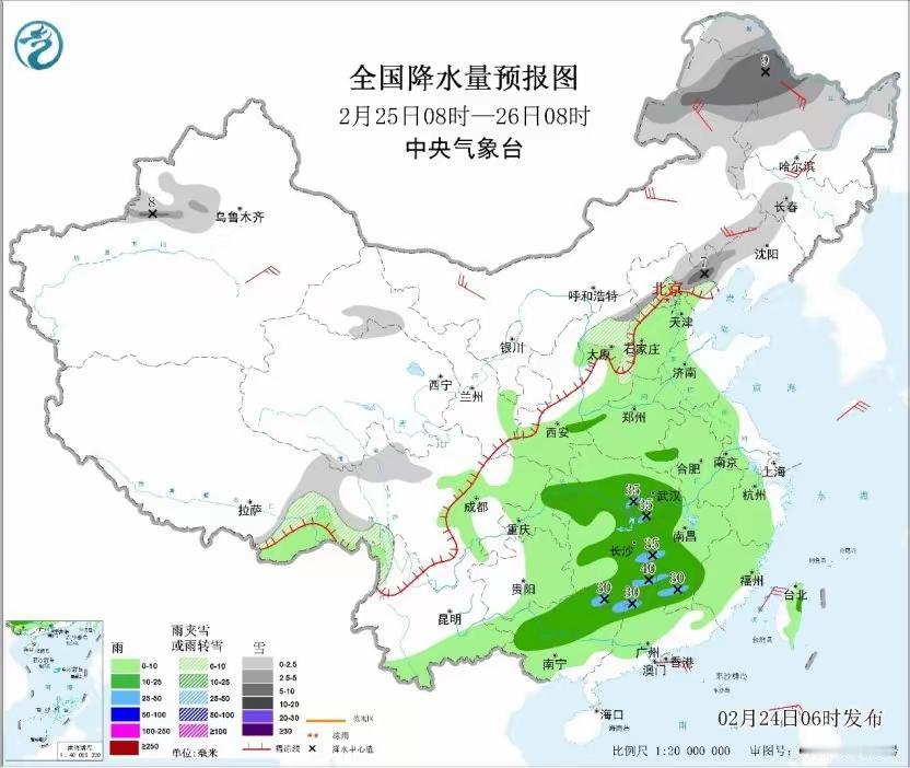 2月25日至27日雨雪分布图到25日起，东北地区的雨雪范围将有所扩大。彼时，黑
