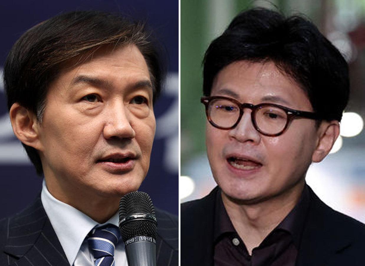 韩国媒体消息，围绕大庄洞非法抗诉放弃事件，韩东勋提议与曹国进行无主题限制的公开辩