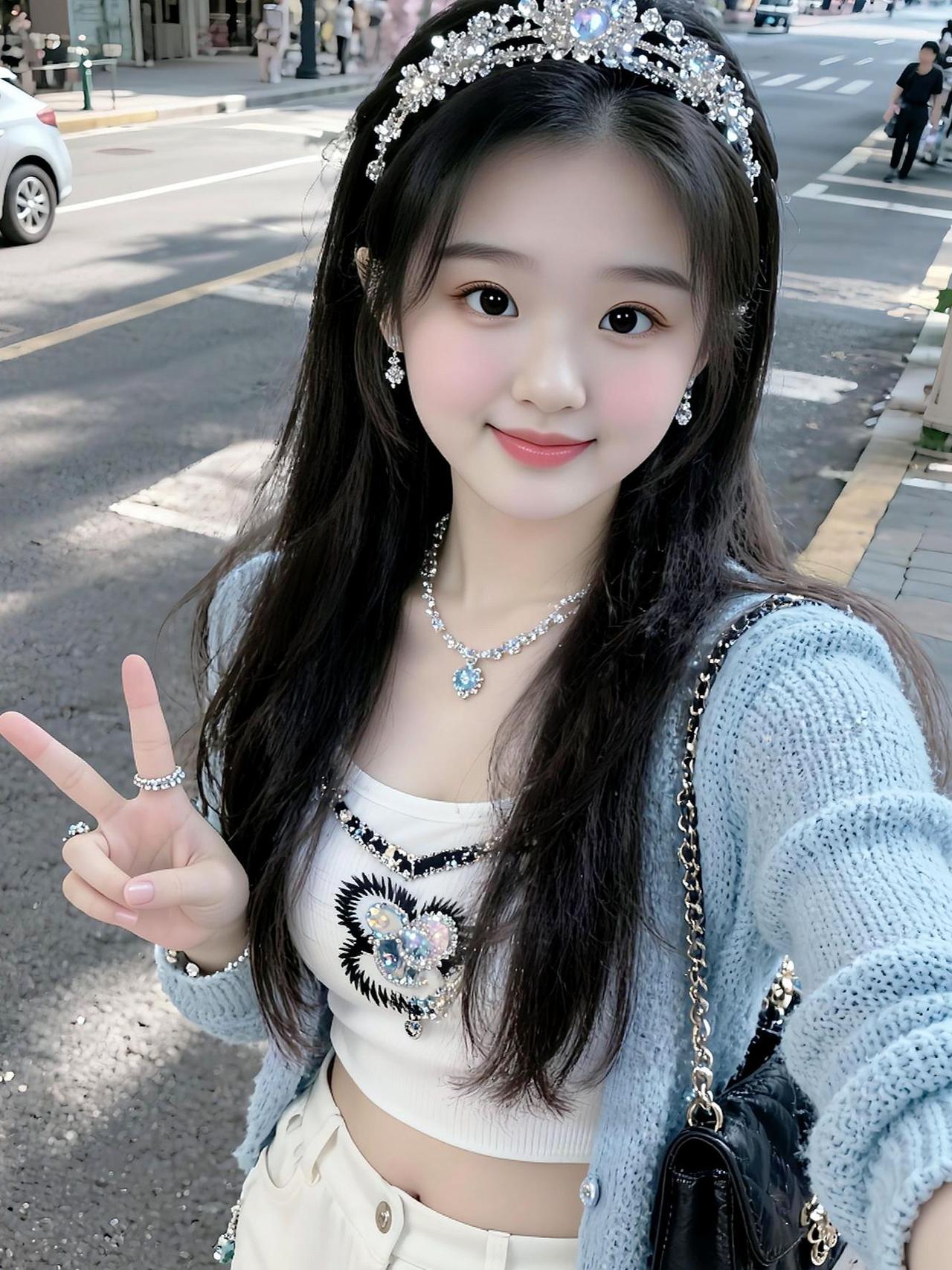 微笑甜美小姐姐独特喜欢点个赞吧