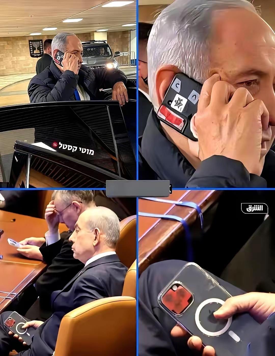 最近几张关于以色列总理内塔尼亚胡的现场照片传出，眼尖的人根本没管他在说什么，全盯