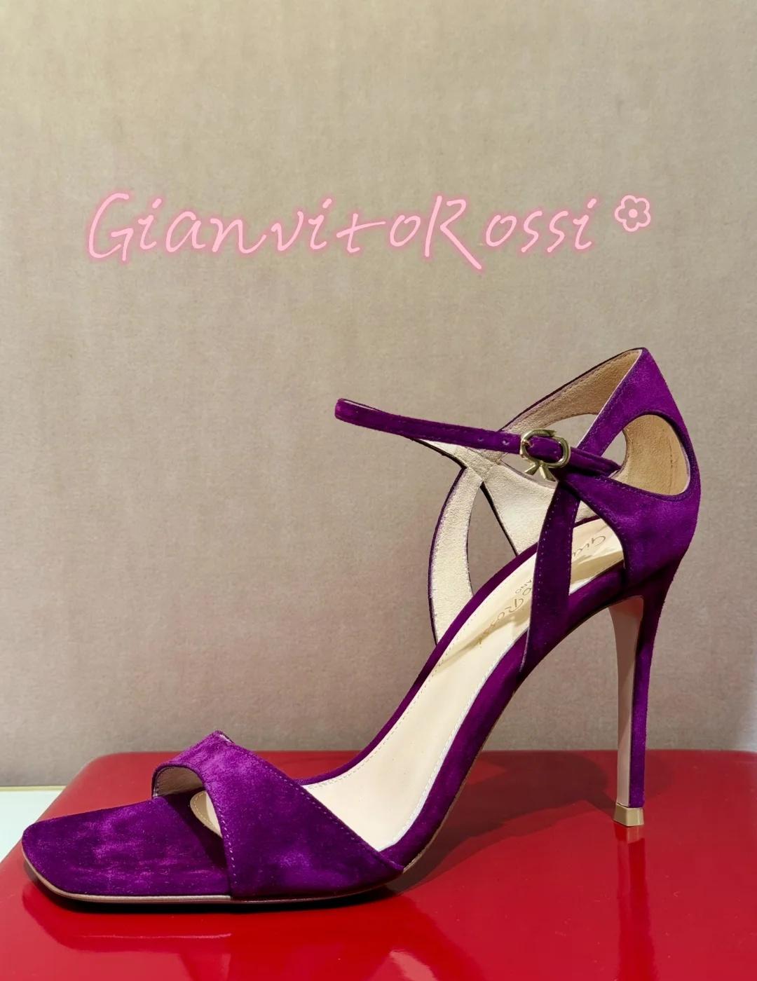 谁懂啊！紫色高跟鞋的含金量🤩🤩🤩GianvitoRossi