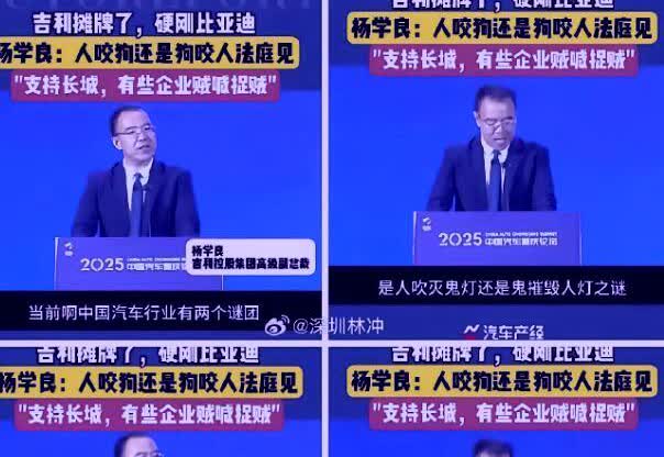 吉利彻底失控！吉利高级副总裁杨学良这已经是指着比亚迪的鼻子开始怼起来了！小米SU