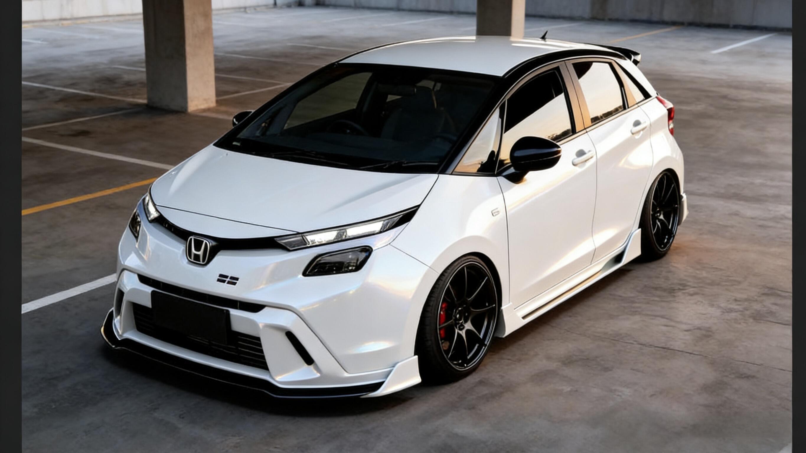 证件照贼丑的全新本田飞度还没上网友已经改起来了你别说，挺会改啊本田飞度新车