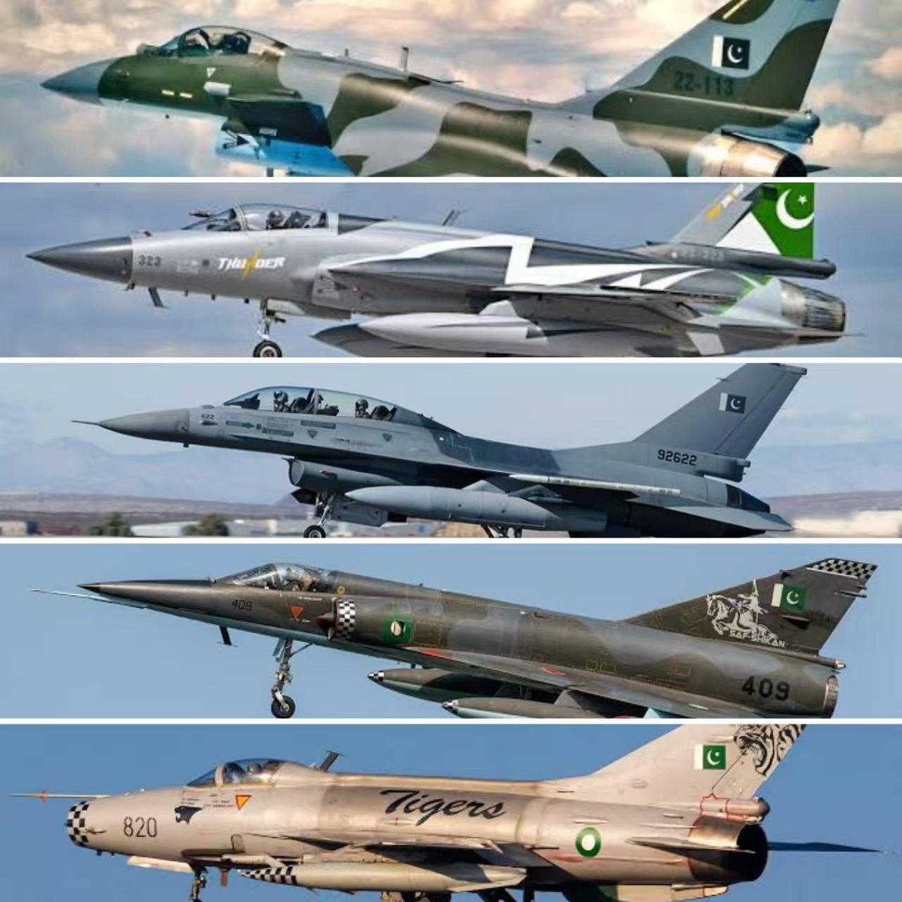 印度人必须接受一个事实，巴基斯坦歼10CE战机，F-16战机，枭龙战机等五种战机