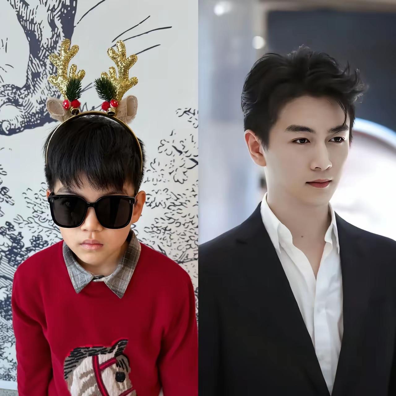 陈晓估计也没想到，自己那张被夸了十几年的帅脸，居然没完全“复制”给儿子。陈