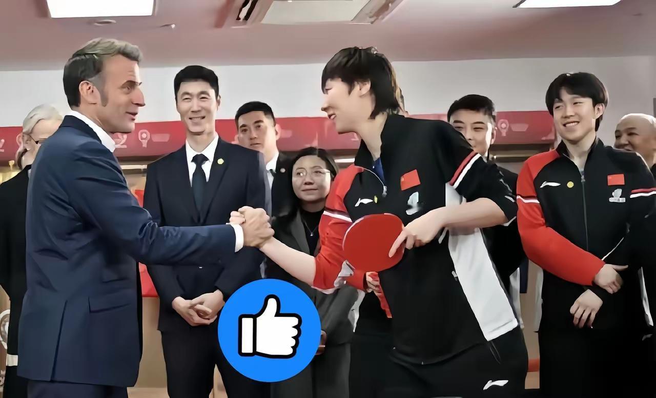 王曼昱这姑娘真是给国乒长脸了！前几天法国驻华大使办的“谢谢巴黎”活动上，她作为运