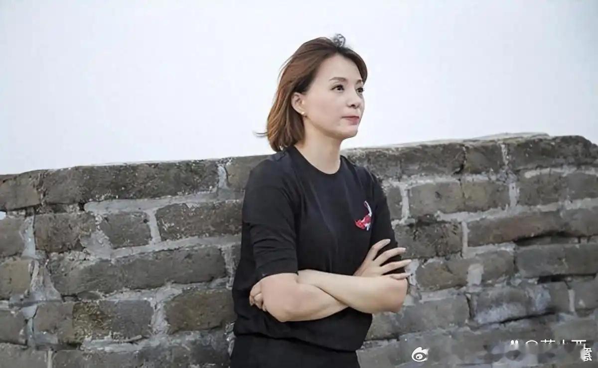 “董卿”爬长城也穿得这么时髦“！黑t恤+九分裤”，小白鞋真减龄​​​