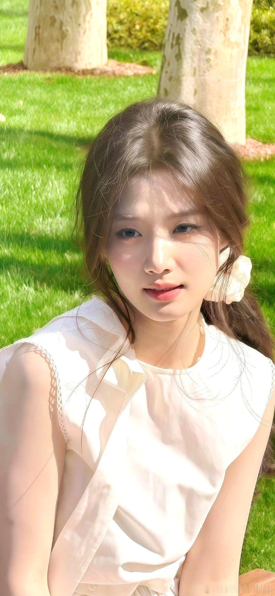 卢昱晓的名字自带清透灵气，人如其名般鲜活。眉眼藏着细碎光，笑容干净又治愈，以最本