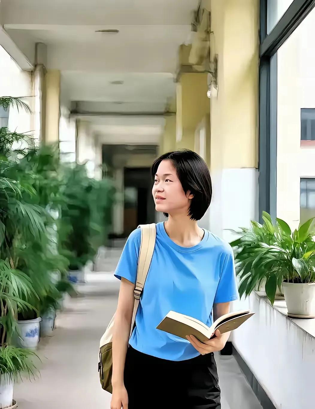 《镜头下的全红婵：不只是冠军，更是学霸气质》这张照片里，全红婵坐在教室里，眼神