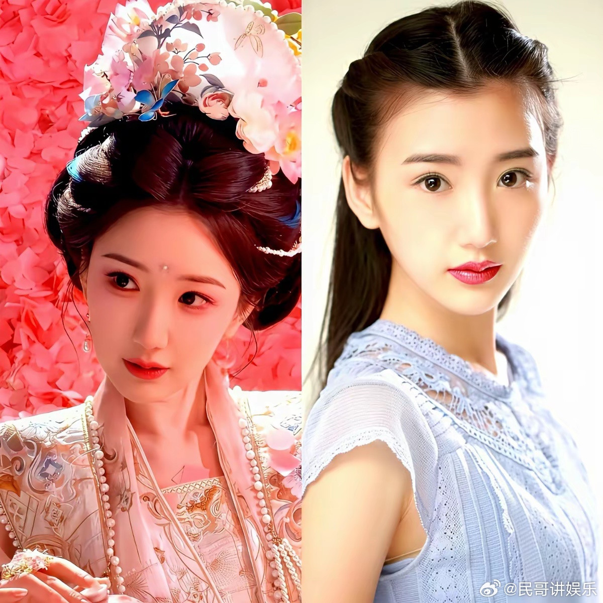 毛晓彤这张脸，真有点不讲道理。38岁，在西湖花朝节上那么一站，旁边二十出头的小姑