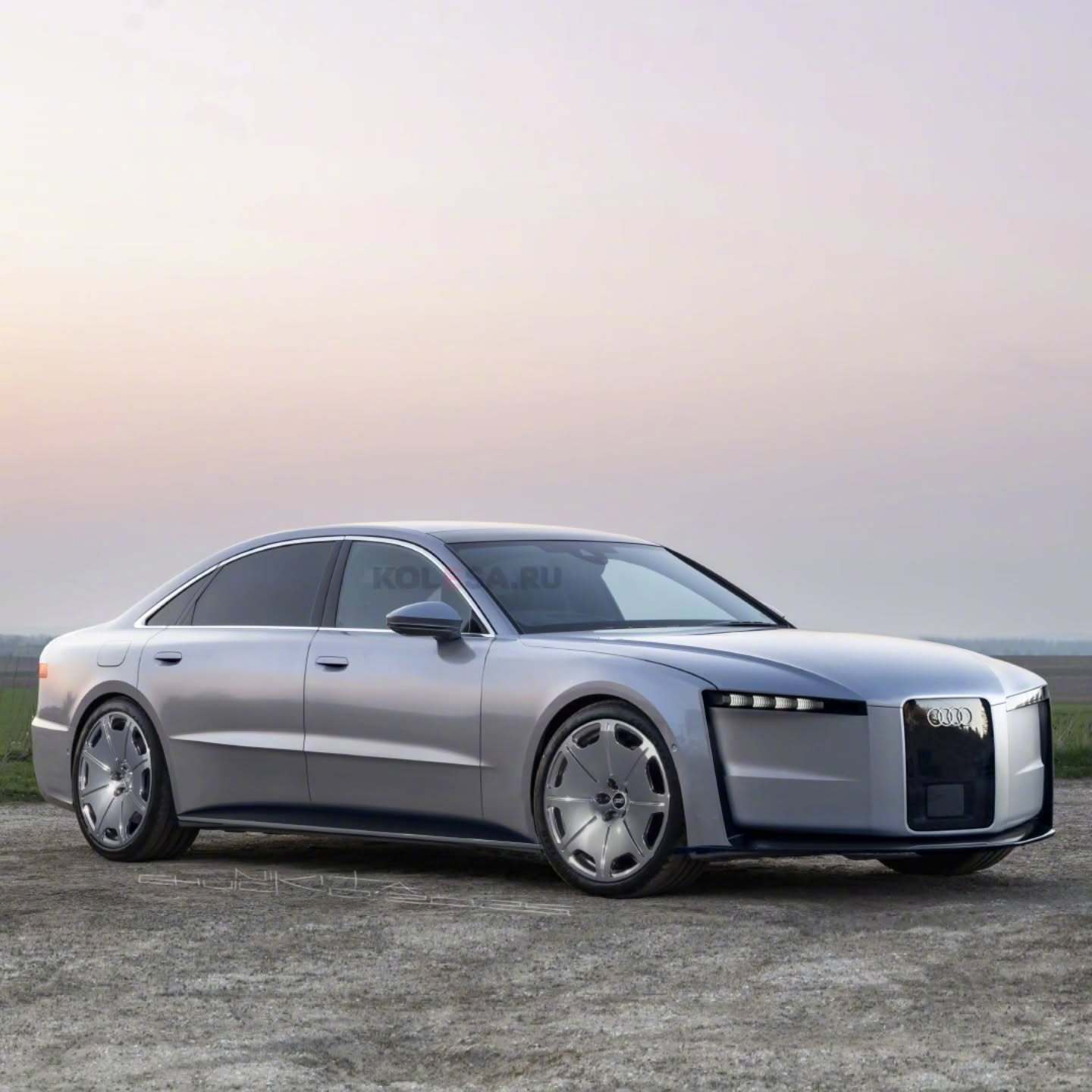 外媒渲染的奥迪新A8外形，用的新TT的设计语言。大家喜欢哪个版本？