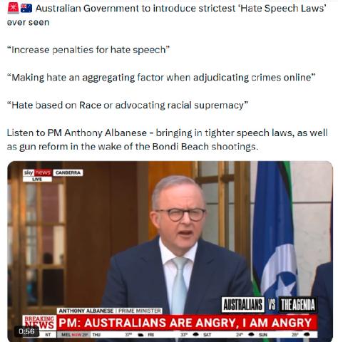 澳洲推出史上最严“仇恨言论法”引争议：是护安全还是乱方寸？澳大利亚正在做死的